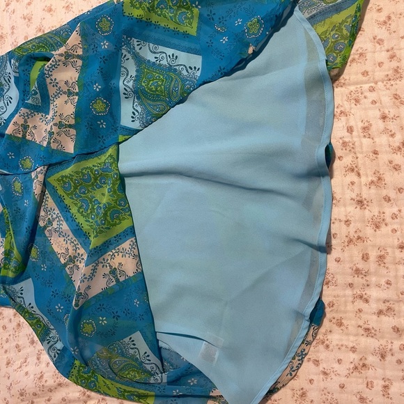 Nine West Vintage Blue and Green Floral Skirt - Picture 3 of 7